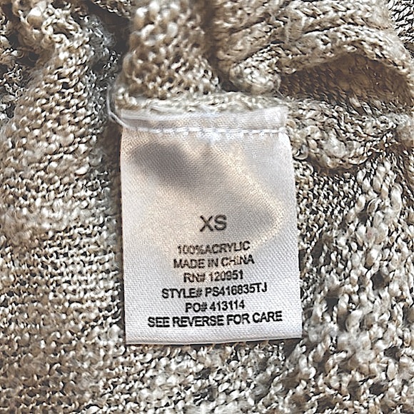 Pink Rose Knit Top Beige XS - Picture 11 of 12